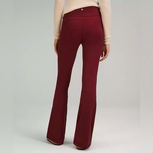 NWT LuLuLemon Groove Super-High-Rise Flared Pant Nulu in Red Merlot
